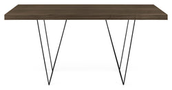 Multi 160 Desk with bows, Walnut define/Black