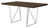 Multi 160 Desk with bows, Walnut define/Black