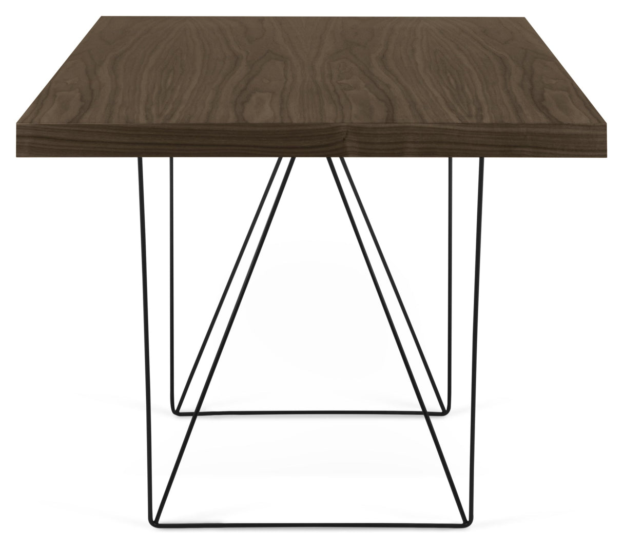 Multi 160 Desk with bows, Walnut define/Black