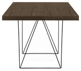 Multi 160 Desk with bows, Walnut define/Black