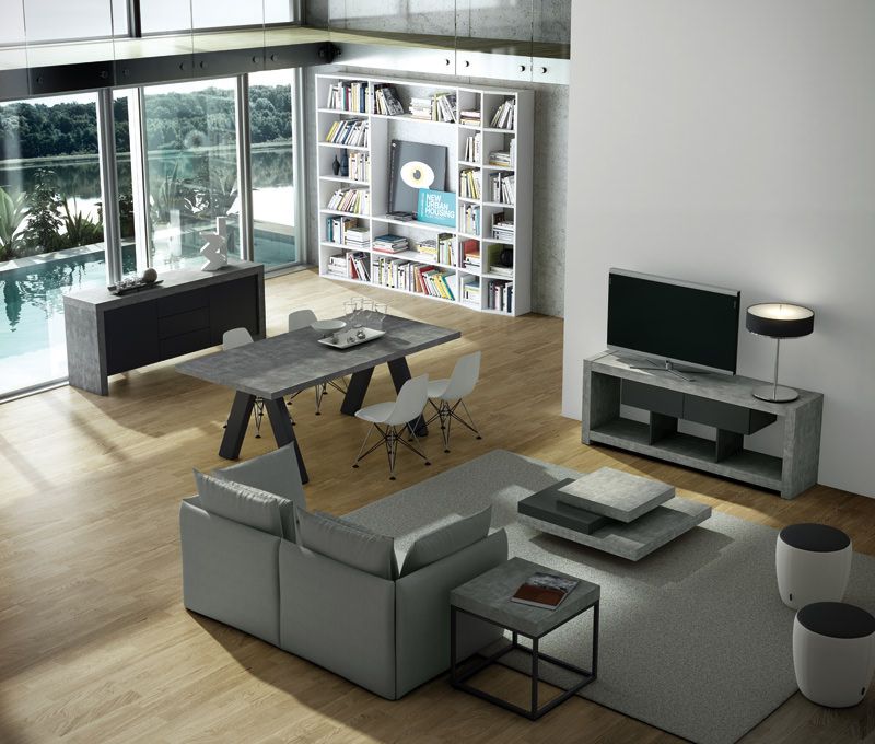 Temahome Nara TV Table - Dark Gray