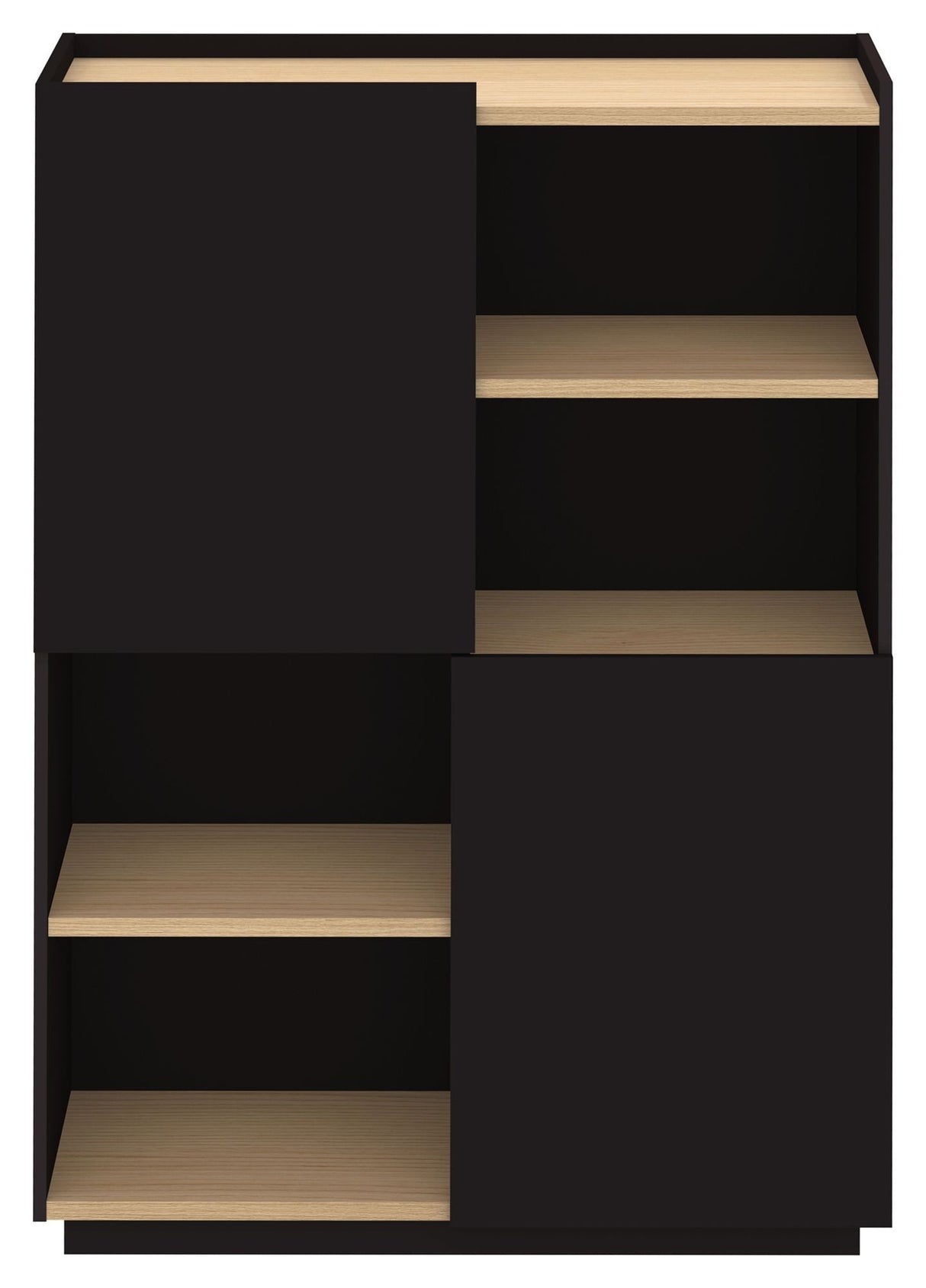 Nina High Sideboard, Black/Nature