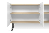 Temahome Nina Sideboard - Light oak veneer/Matte white