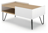 Nina Coffee Table, White/Nature