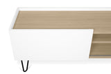 Theme Home Nina Table - Light oak veneer/Matt white