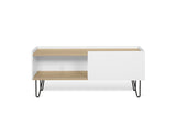 Theme Home Nina Table - Light oak veneer/Matt white