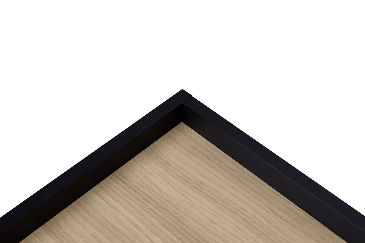 Theme Home Nina Table - Light oak veneer/Matte black