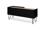 Theme Home Nina Table - Light oak veneer/Matte black