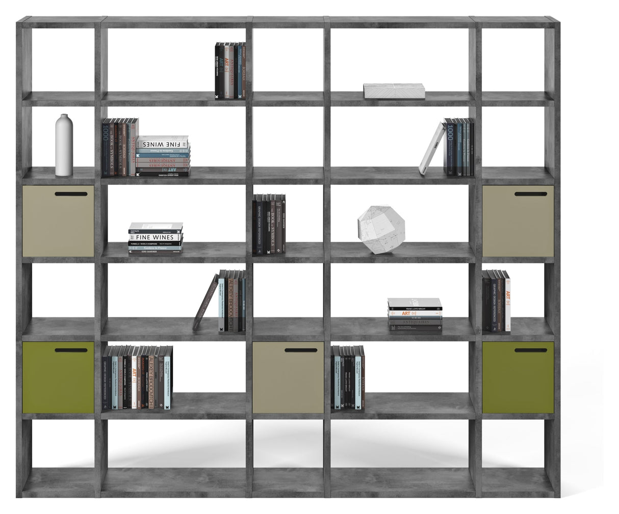 Pombal 2012-055 Shelf, Concrete gray melamine