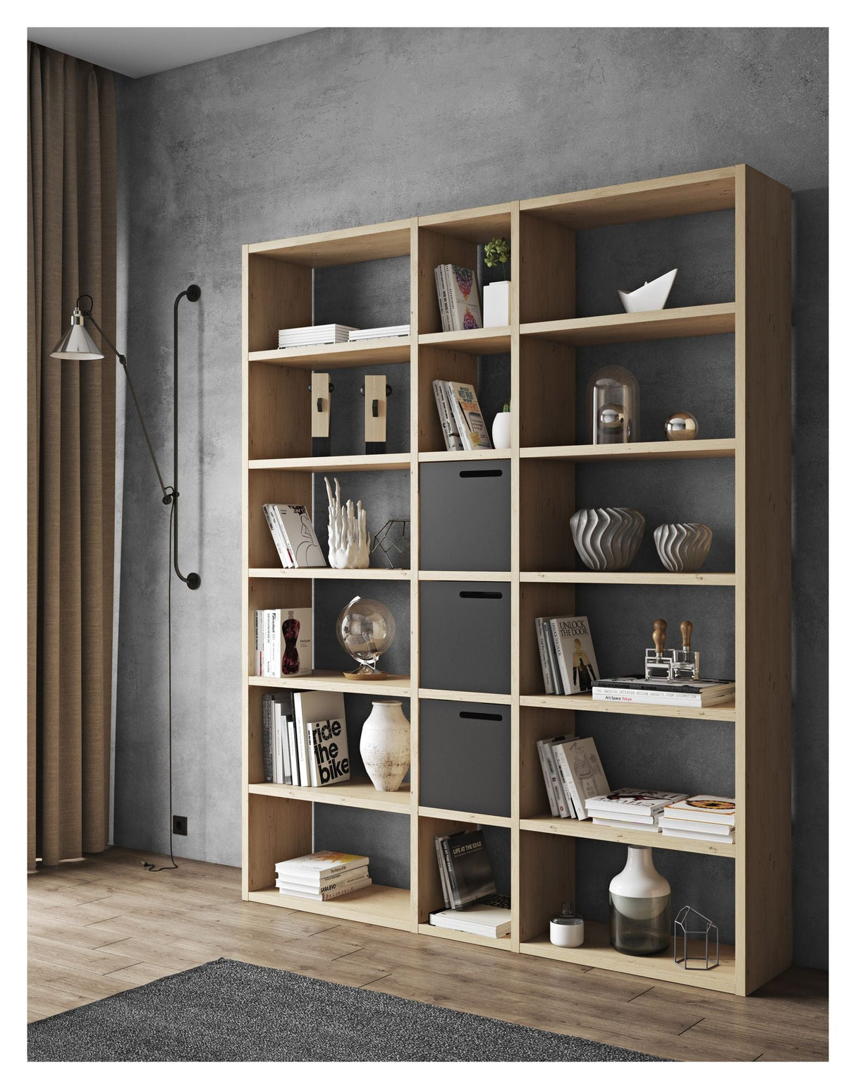 Theme Home Pombal Shelf 18 rooms, Oak veneer