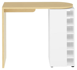 Roll Bar Table, White/Nature