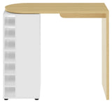 Roll Bar Table, White/Nature