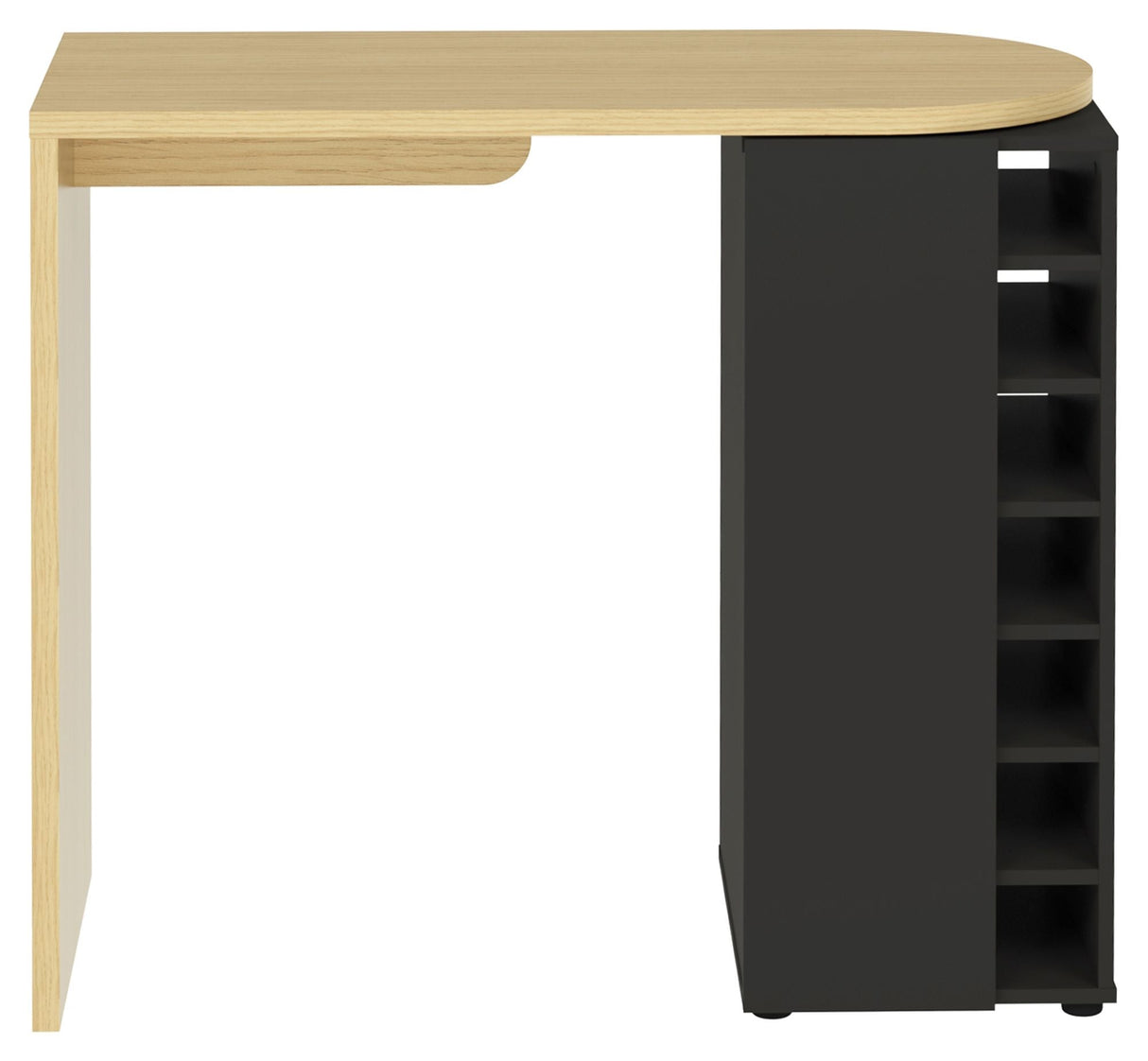 Roll Bar Table, Black/Nature