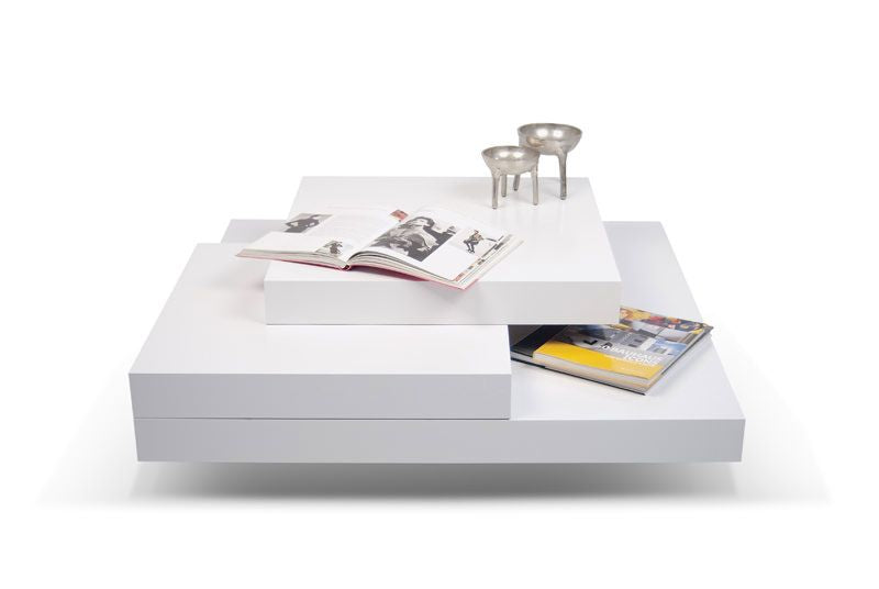 Temahome Slate Lounge Table, Mat white