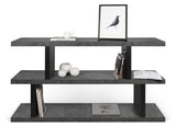 Step low Bookshelf, Concrete gray melamine