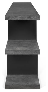 Step low Bookshelf, Concrete gray melamine