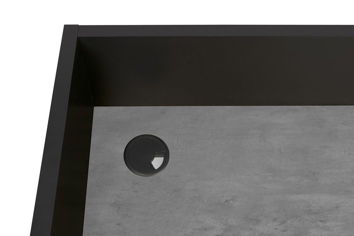 Temahome Volga Desk - Black/Dark Concrete Gray