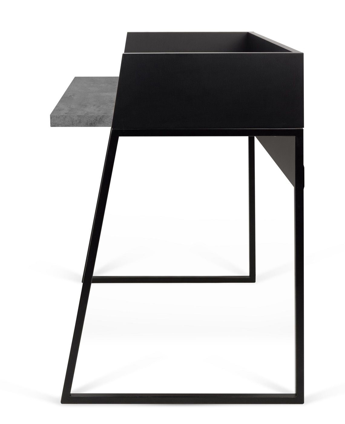 Temahome Volga Desk - Black/Dark Concrete Gray