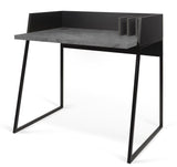 Temahome Volga Desk - Black/Dark Concrete Gray