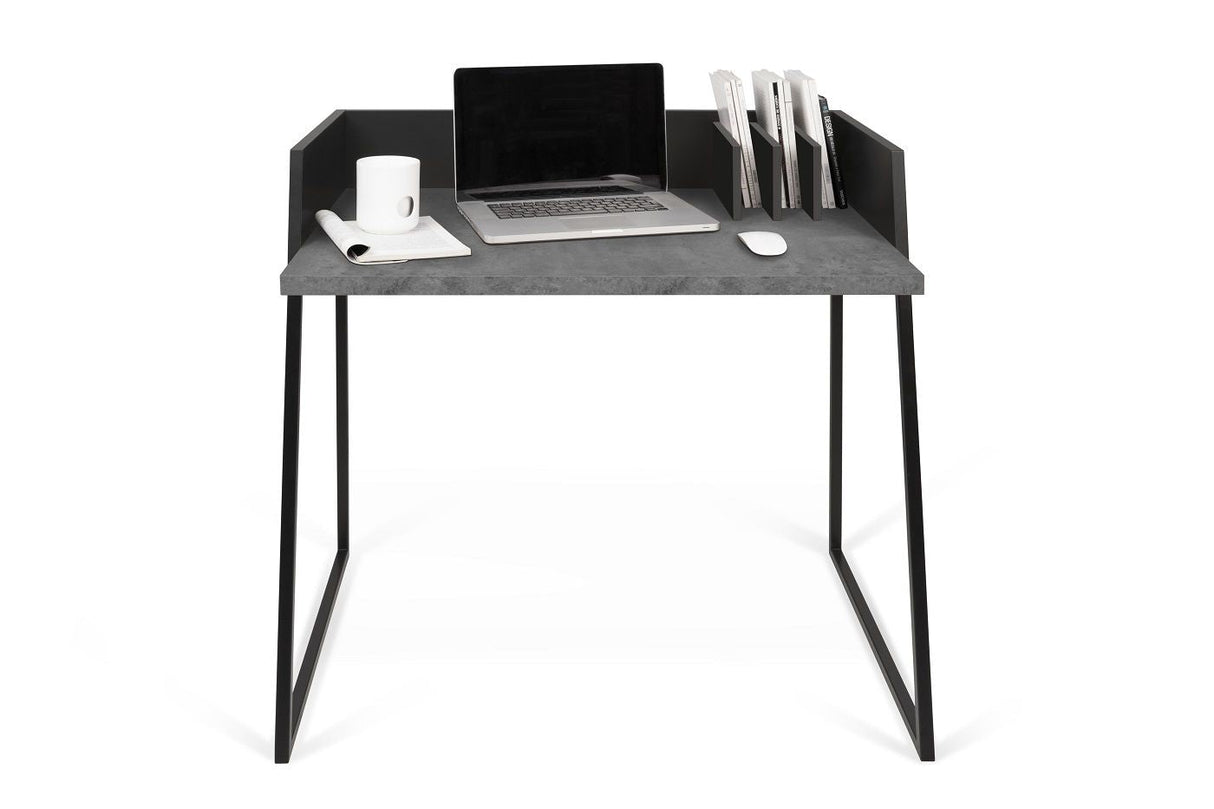 Temahome Volga Desk - Black/Dark Concrete Gray