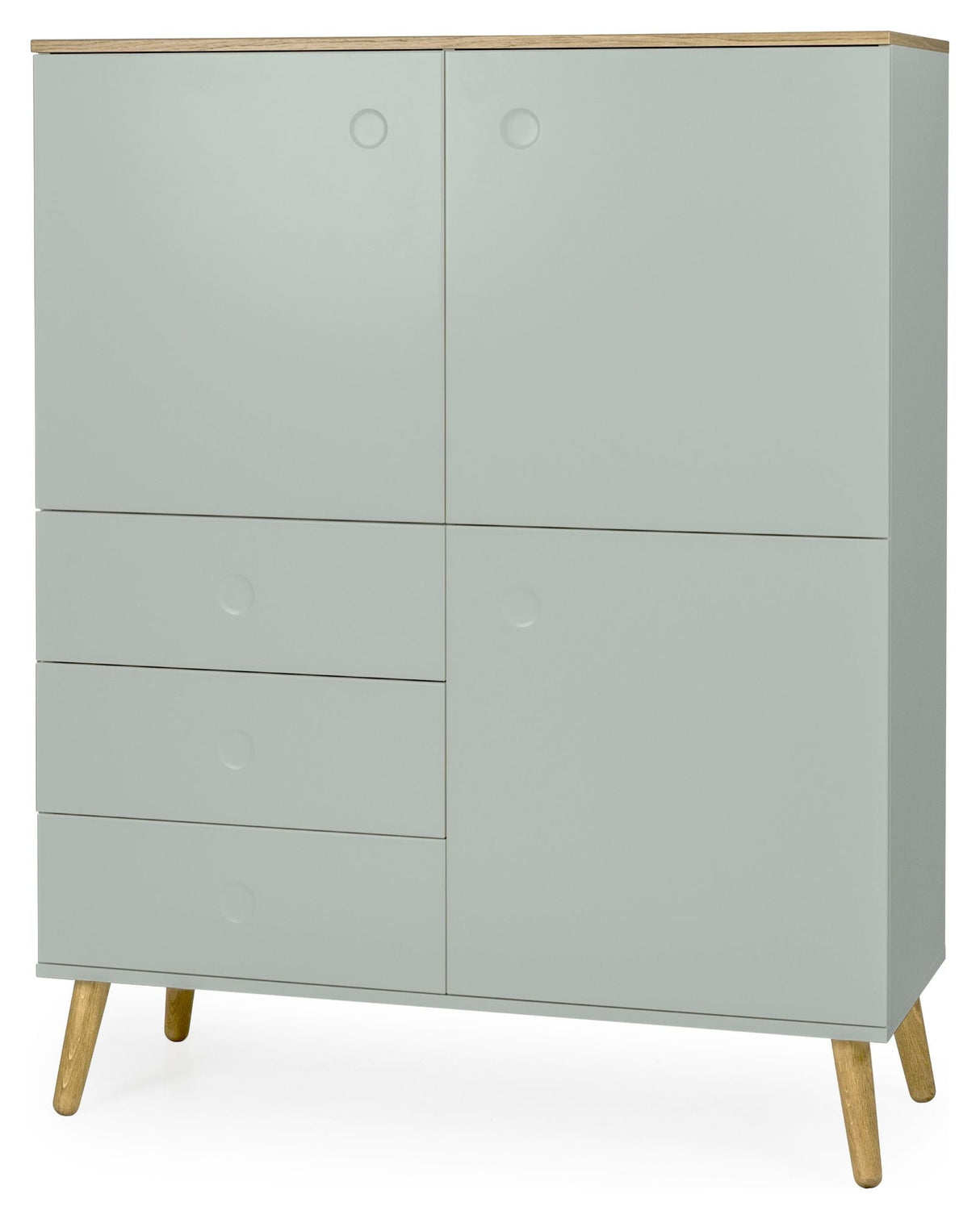 Dot Sideboard 3 doors+3 drawers, Oak/Sage