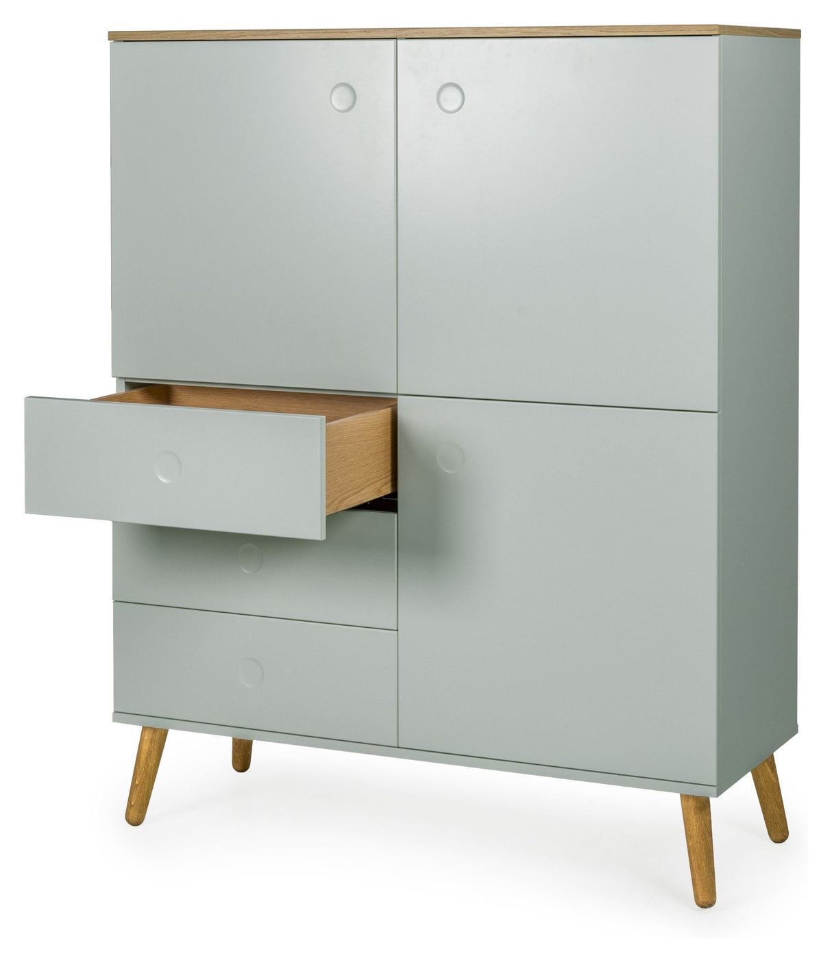 Dot Sideboard 3 doors+3 drawers, Oak/Sage