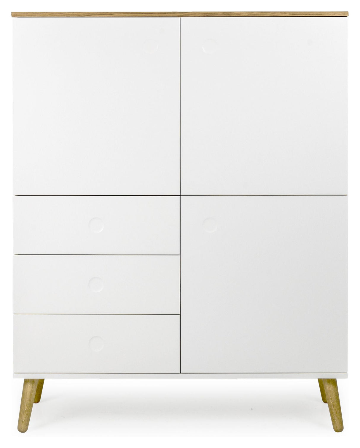 Dot Sideboard 3 doors+3 drawers, Oak/White