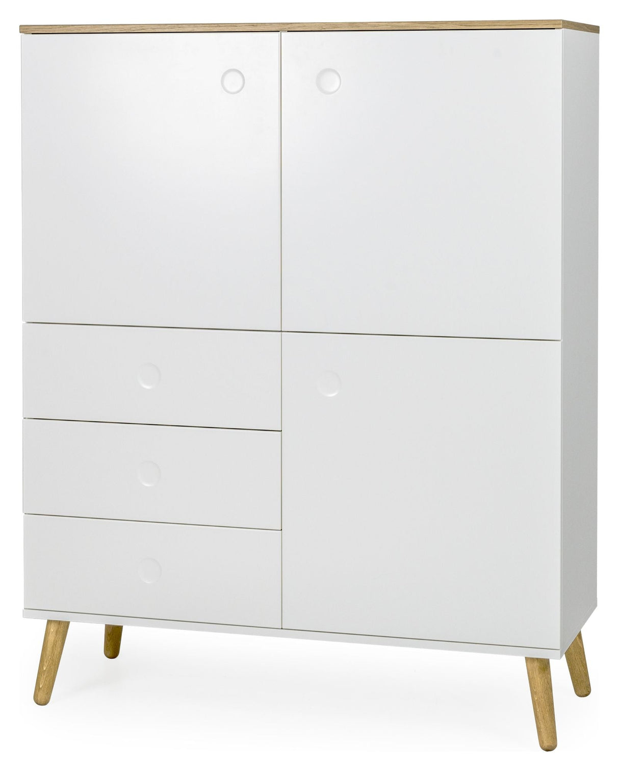 Dot Sideboard 3 doors+3 drawers, Oak/White