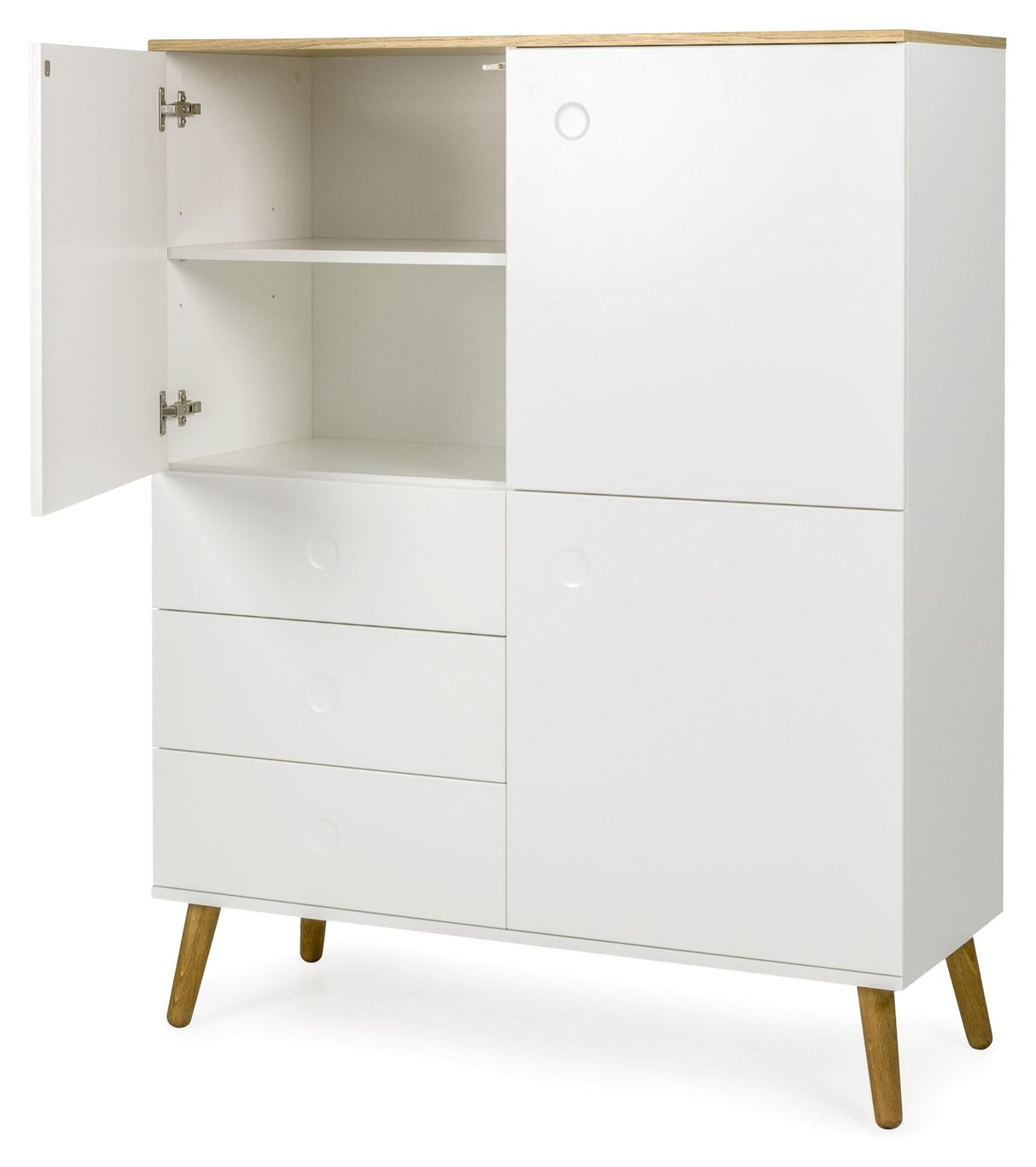 Dot Sideboard 3 doors+3 drawers, Oak/White