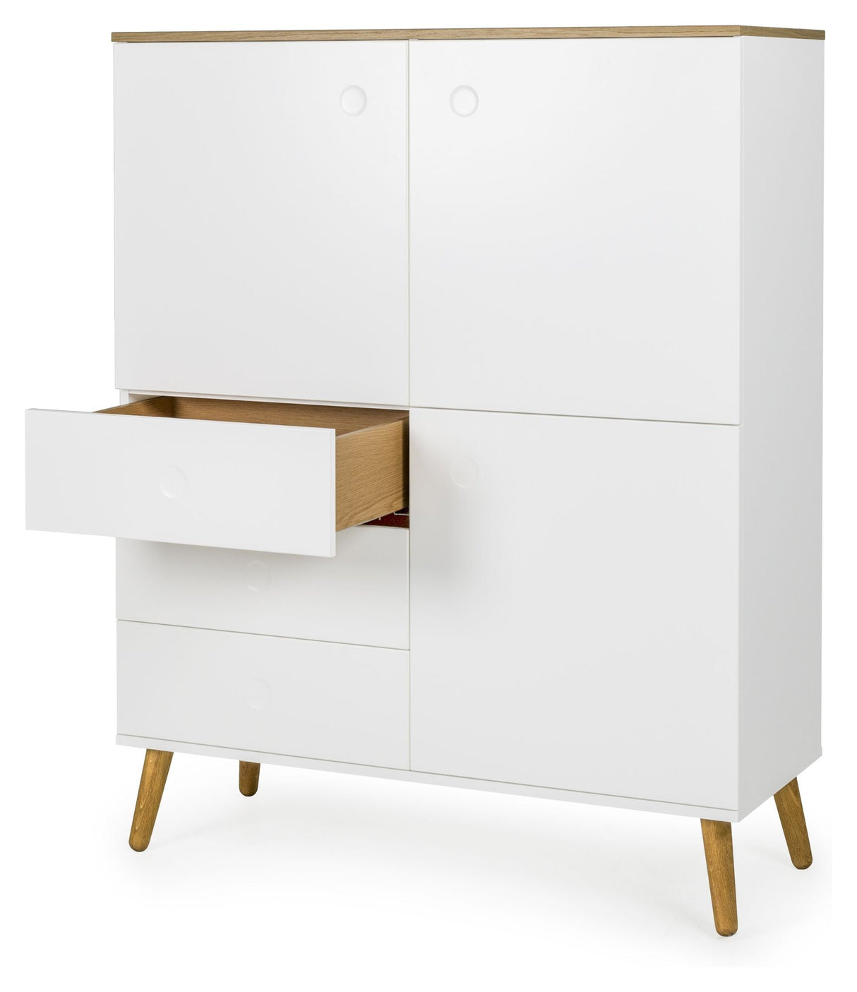 Dot Sideboard 3 doors+3 drawers, Oak/White