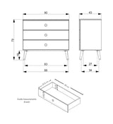 Dot Chest 90x43 - Case/oak