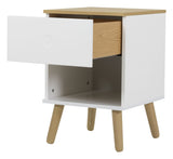 DOT Bedside Table - Oak/White