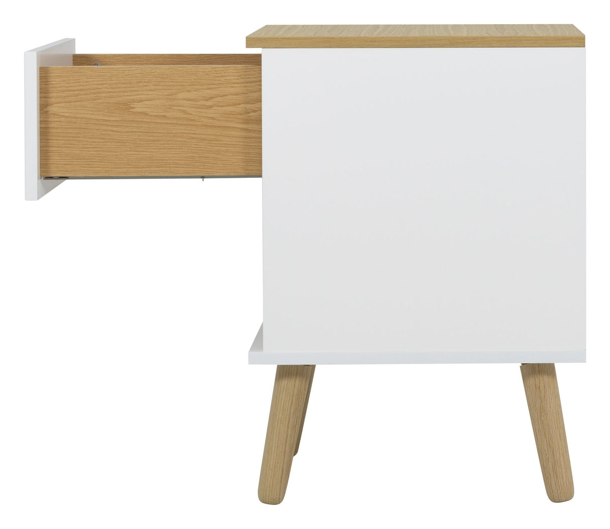 DOT Bedside Table - Oak/White