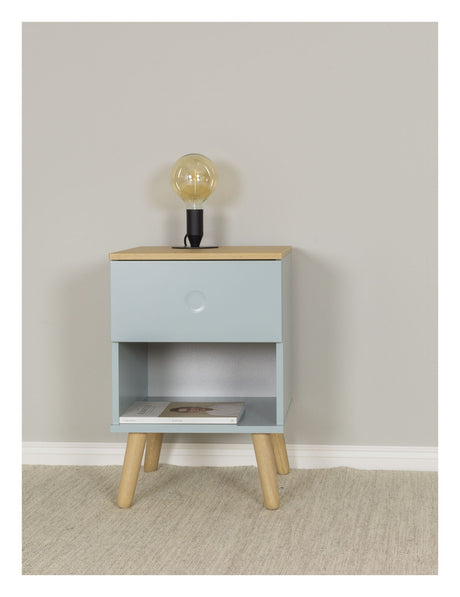 DOT Bedside Table - Oak/Sage