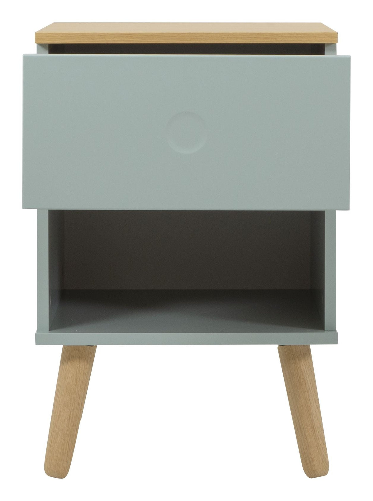 DOT Bedside Table - Oak/Sage