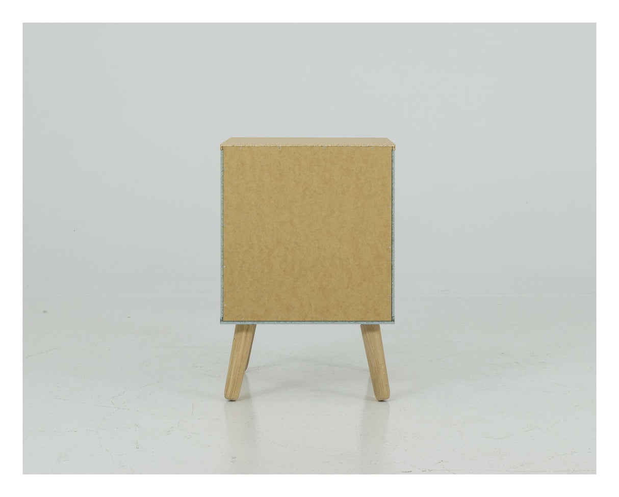 DOT Bedside Table - Oak/Sage