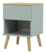 DOT Bedside Table - Oak/Sage