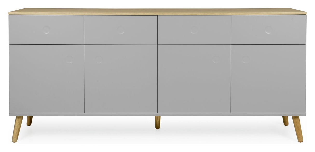 Dot Sideboard 4 doors+4 drawers, Oak/Gray