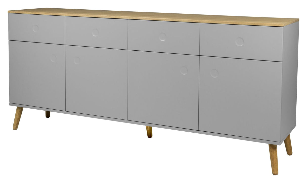 Dot Sideboard 4 doors+4 drawers, Oak/Gray