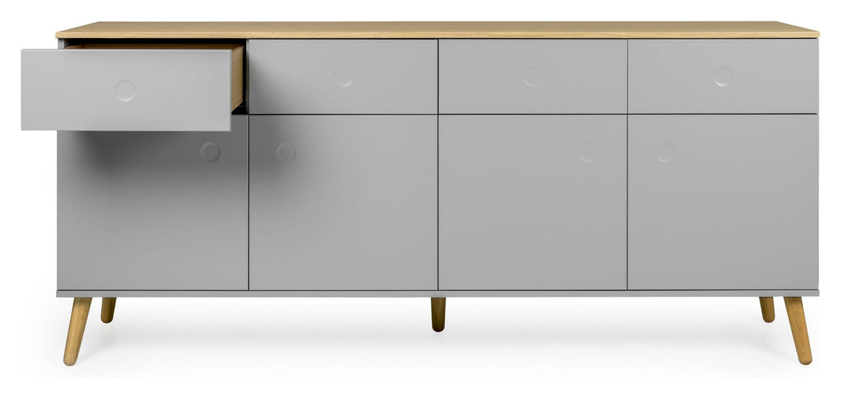 Dot Sideboard 4 doors+4 drawers, Oak/Gray