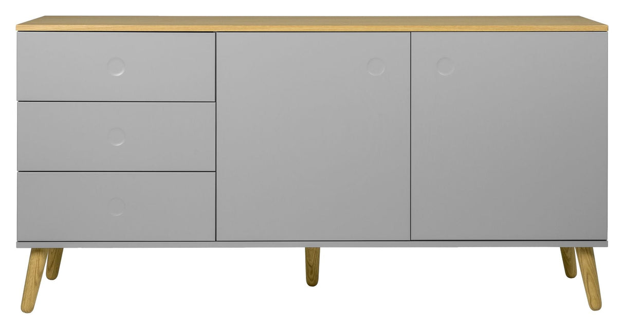 Dot Sideboard 2 doors+3 drawers, Oak/Gray