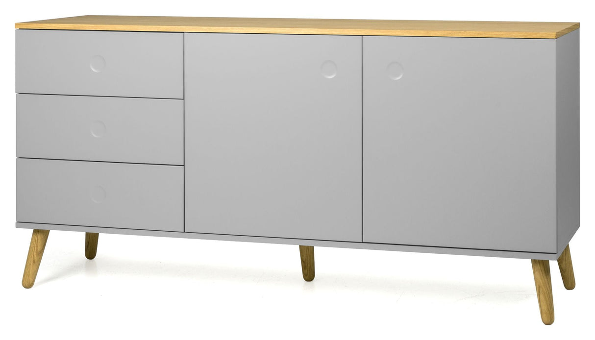 Dot Sideboard 2 doors+3 drawers, Oak/Gray