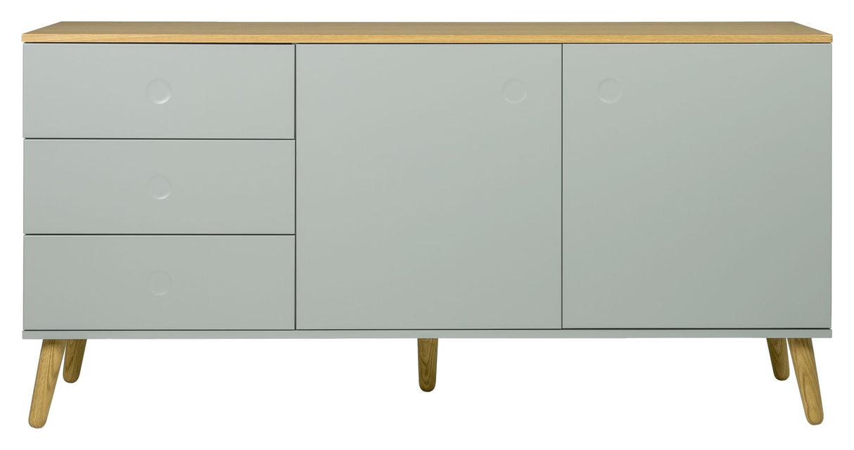 Dot Sideboard 2 doors+3 drawers, Oak/Sage