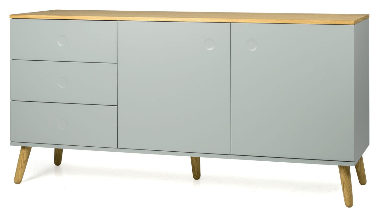 Dot Sideboard 2 doors+3 drawers, Oak/Sage