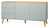 Dot Sideboard 2 doors+3 drawers, Oak/Sage