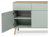 Dot Sideboard 4 doors+4 drawers, Oak/Sage