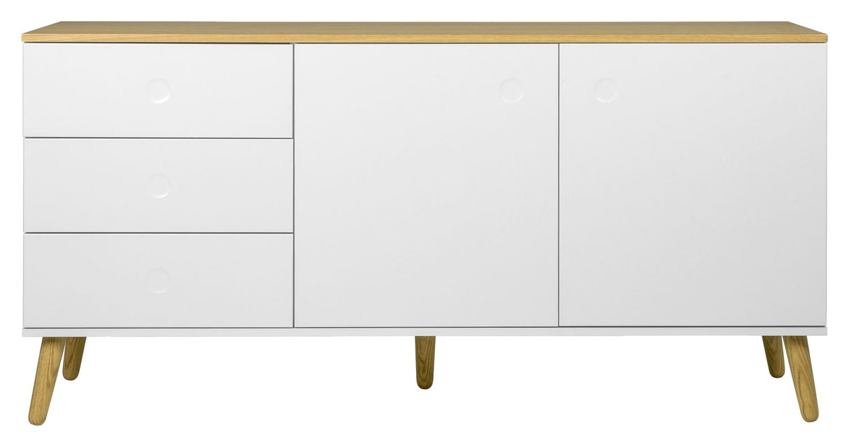 Dot Sideboard 2 doors+3 drawers, Oak/White