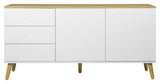 Dot Sideboard 2 doors+3 drawers, Oak/White