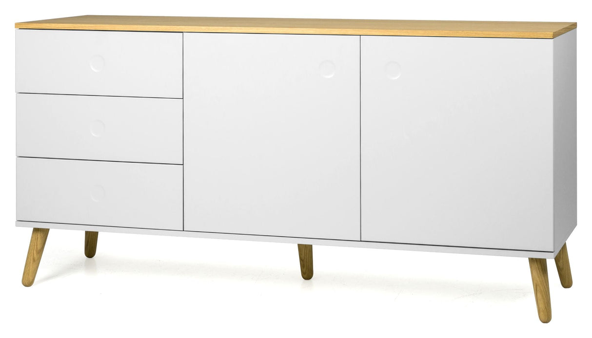 Dot Sideboard 2 doors+3 drawers, Oak/White