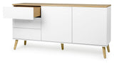 Dot Sideboard 2 doors+3 drawers, Oak/White